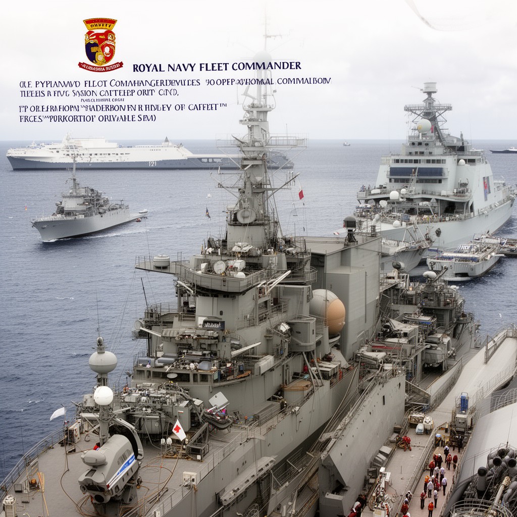 AI-generated illustration of Royal Navy Fleet Commander
