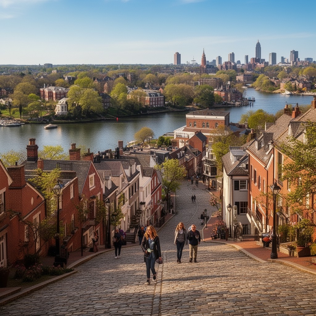 AI-generated illustration of Georgetown, Washington, D.C.