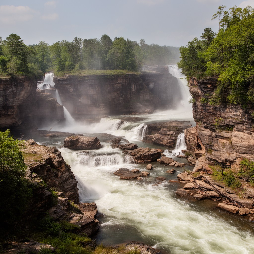 AI-generated illustration of Great Falls of the Potomac