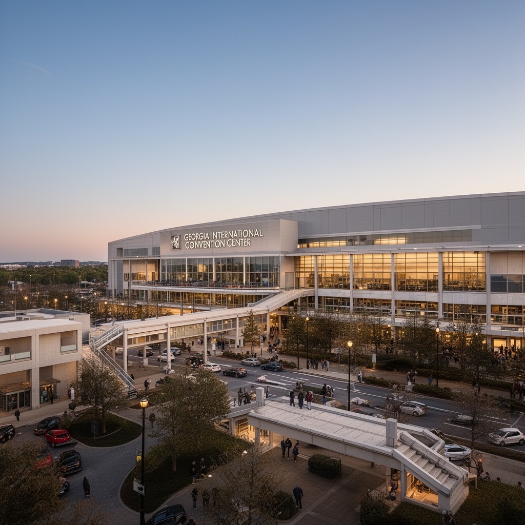 AI-generated illustration of Georgia International Convention Center