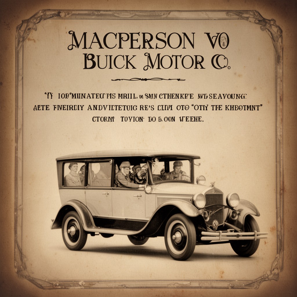 AI-generated illustration of MacPherson v. Buick Motor Co.