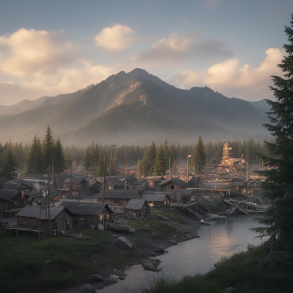 AI-generated illustration of Lower Chinook