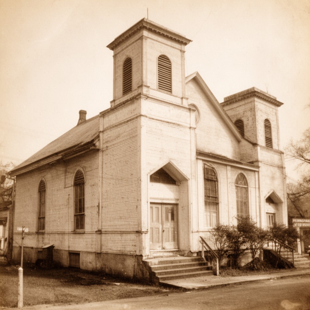 AI-generated illustration of Old Philadelphia Presbyterian Church