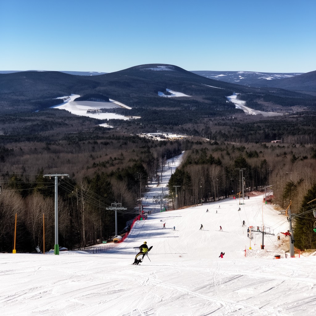 AI-generated illustration of Ski Hermon Mountain
