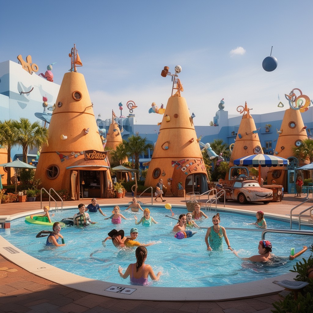 AI-generated illustration of Cozy Cone Pool