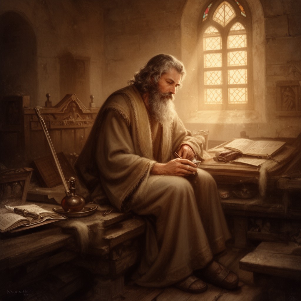 AI-generated illustration of prophet Samuel in the Hebrew Bible
