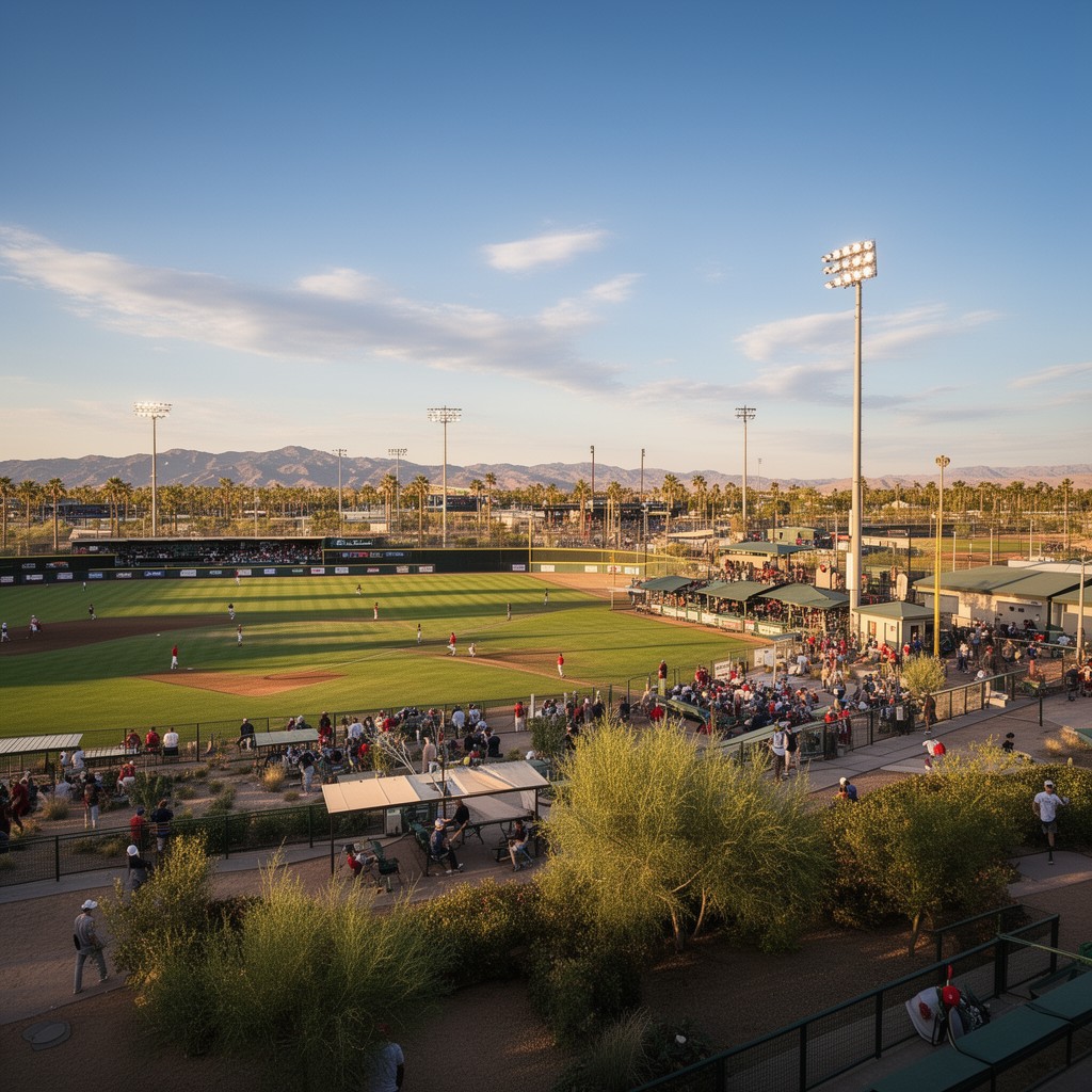 AI-generated illustration of Cactus League spring training