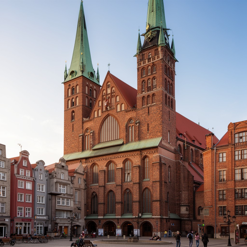AI-generated illustration of St. Mary’s Church in Gdańsk