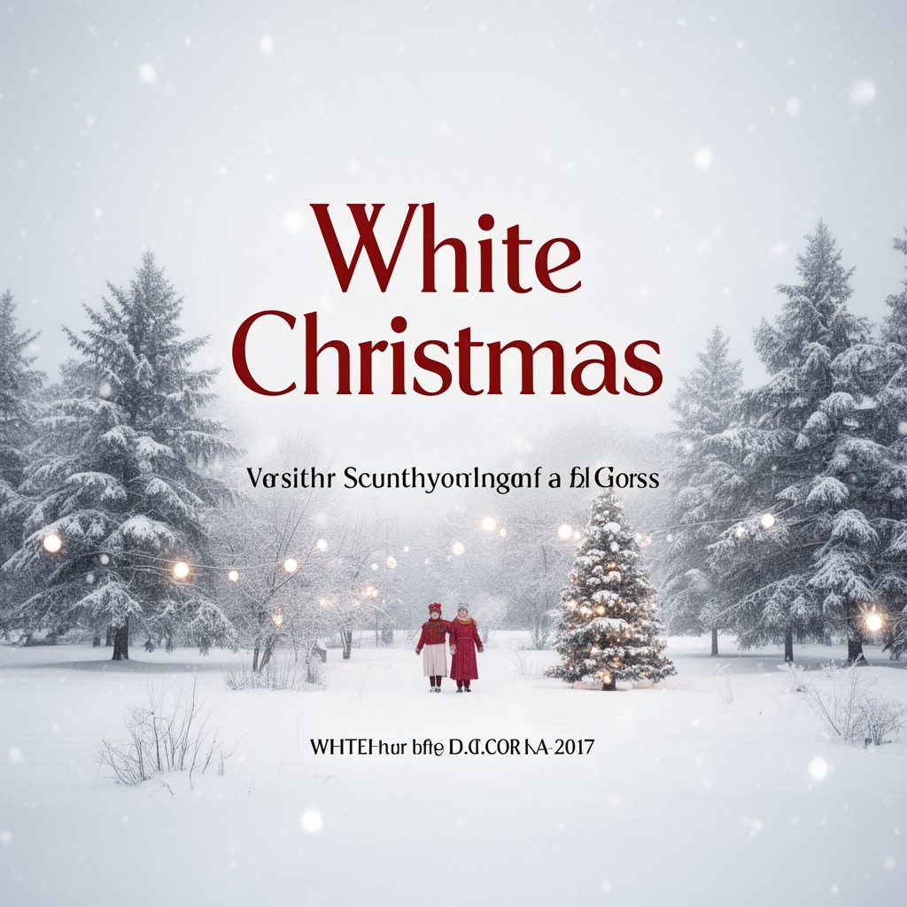 AI-generated illustration of White Christmas (song)