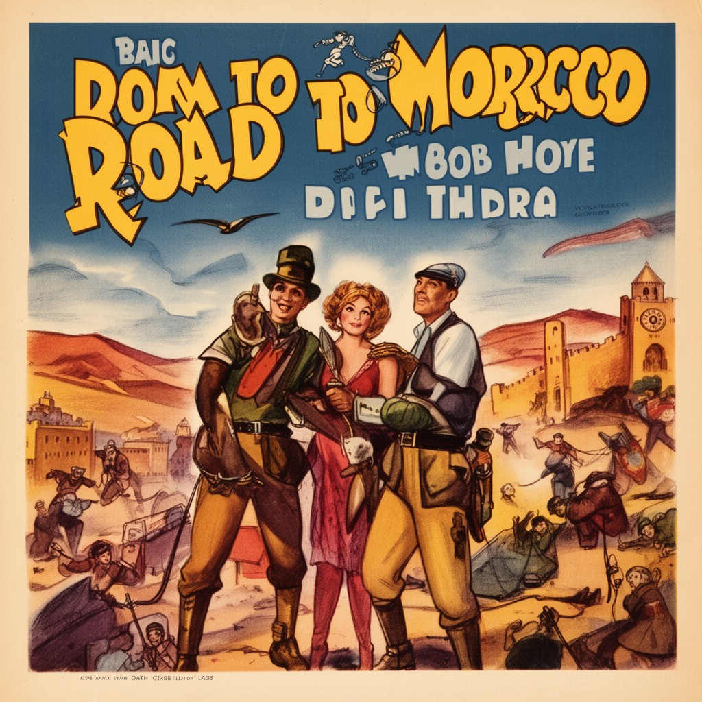 AI-generated illustration of Road to Morocco