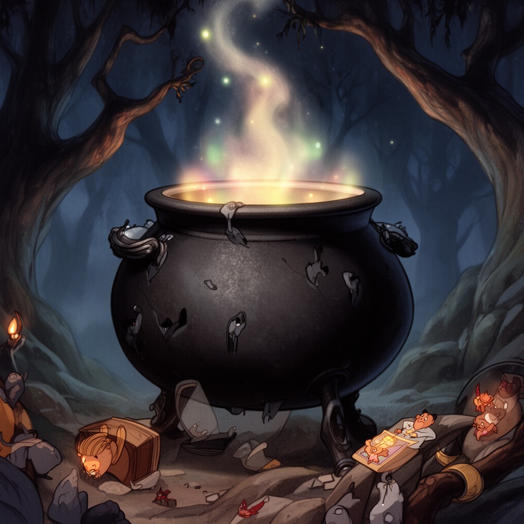 AI-generated illustration of The Black Cauldron