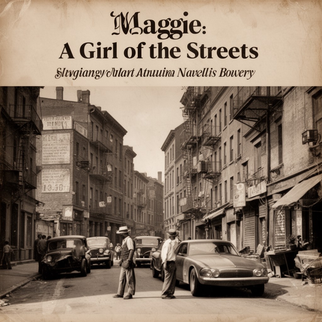 AI-generated illustration of Maggie: A Girl of the Streets