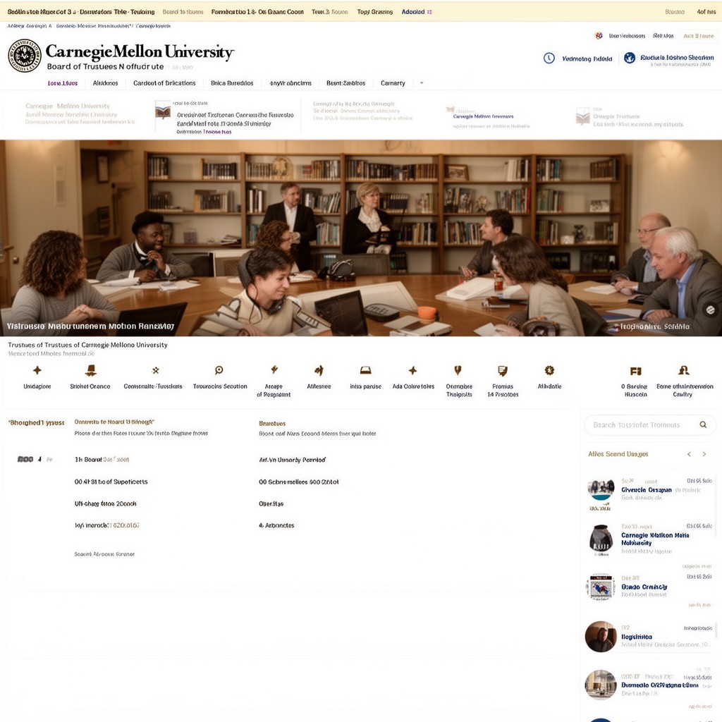 AI-generated illustration of board of trustees of Carnegie Mellon University