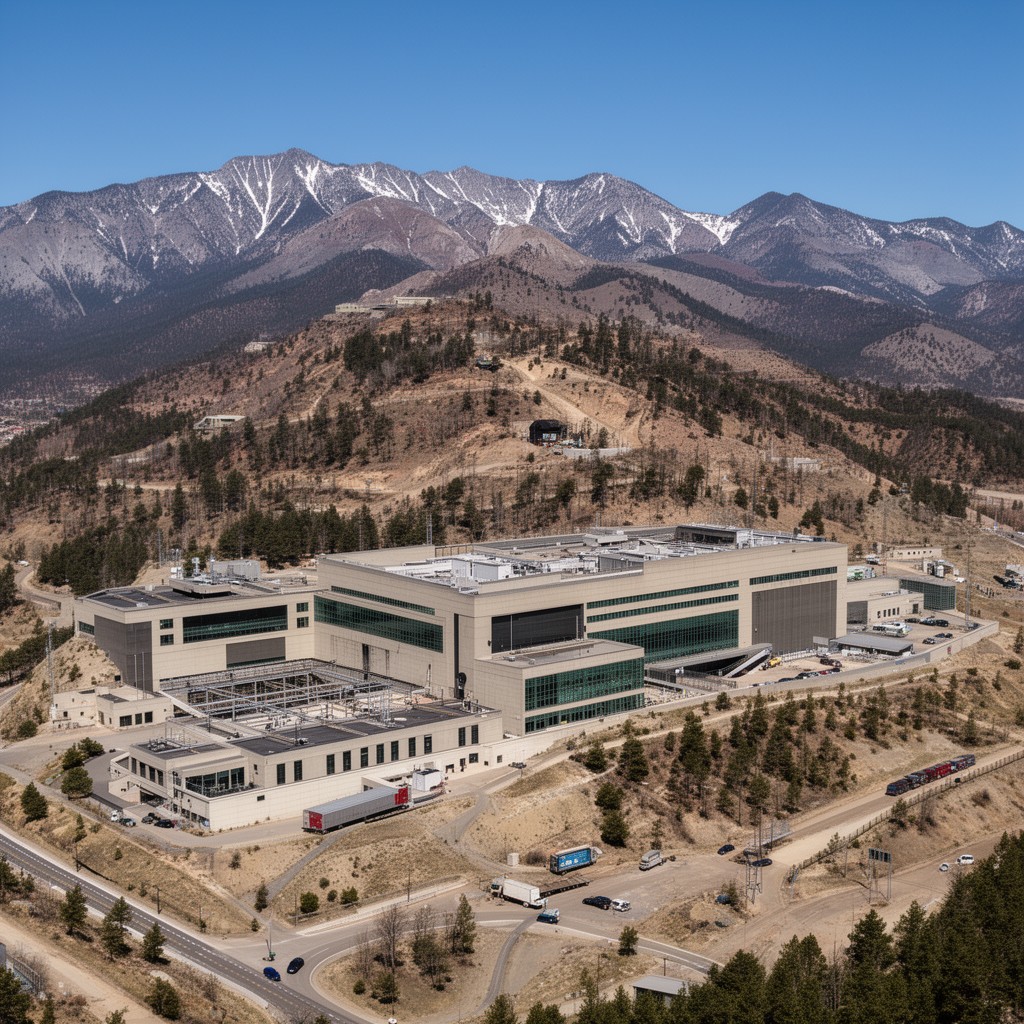 AI-generated illustration of Cheyenne Mountain Complex