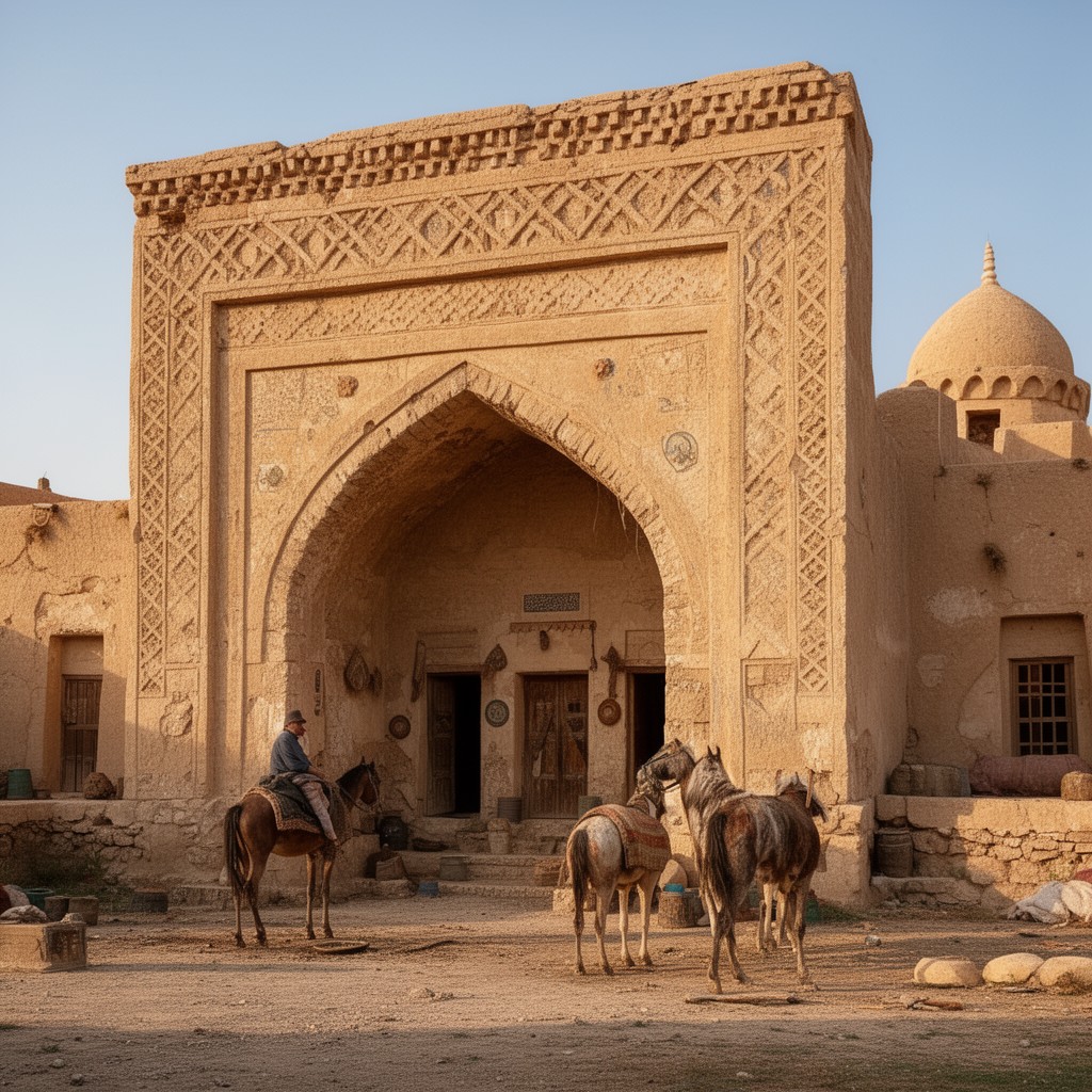 AI-generated illustration of Caravanserai