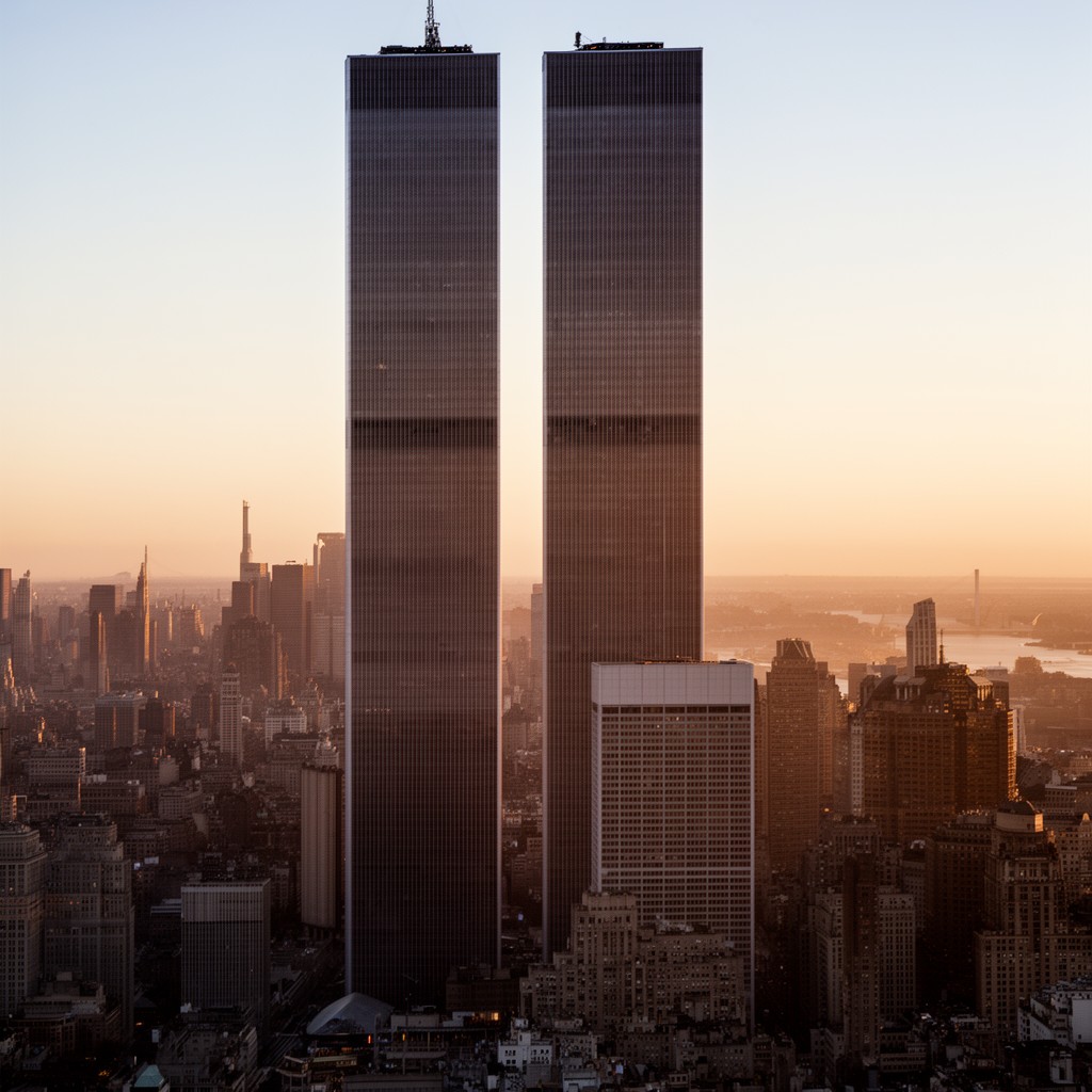 AI-generated illustration of North Tower of the World Trade Center