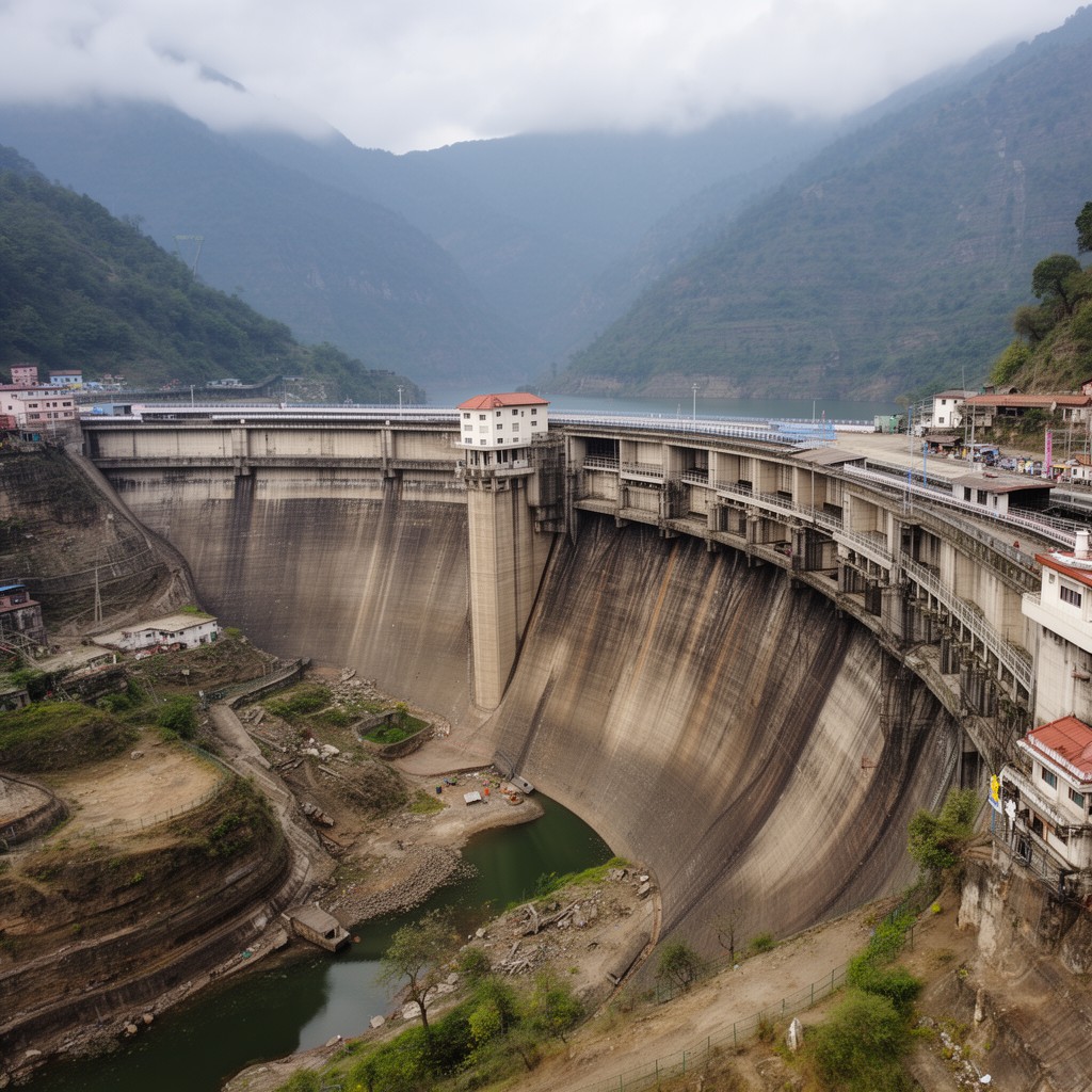 AI-generated illustration of Pandoh Dam
