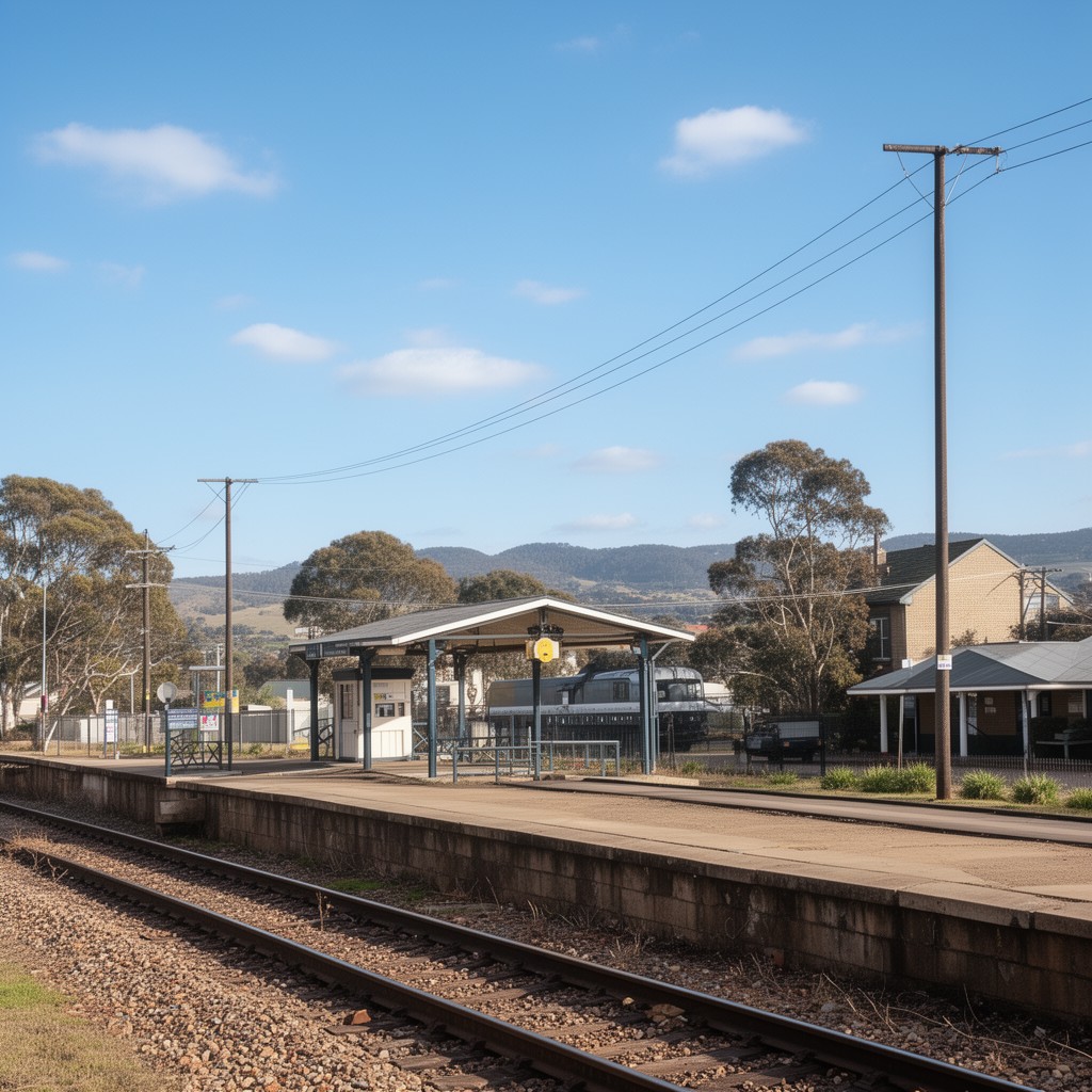 AI-generated illustration of Singleton railway station