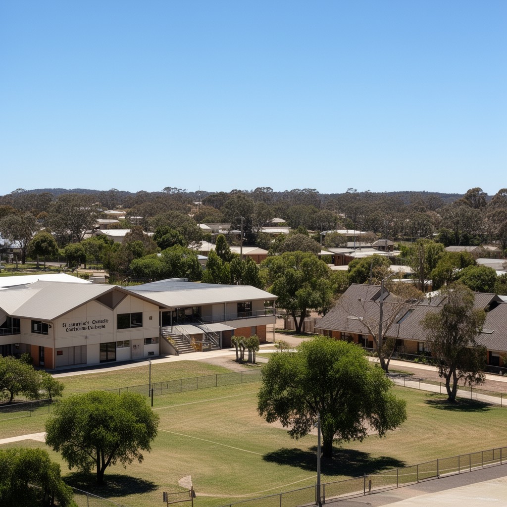 AI-generated illustration of St Catherine’s Catholic College