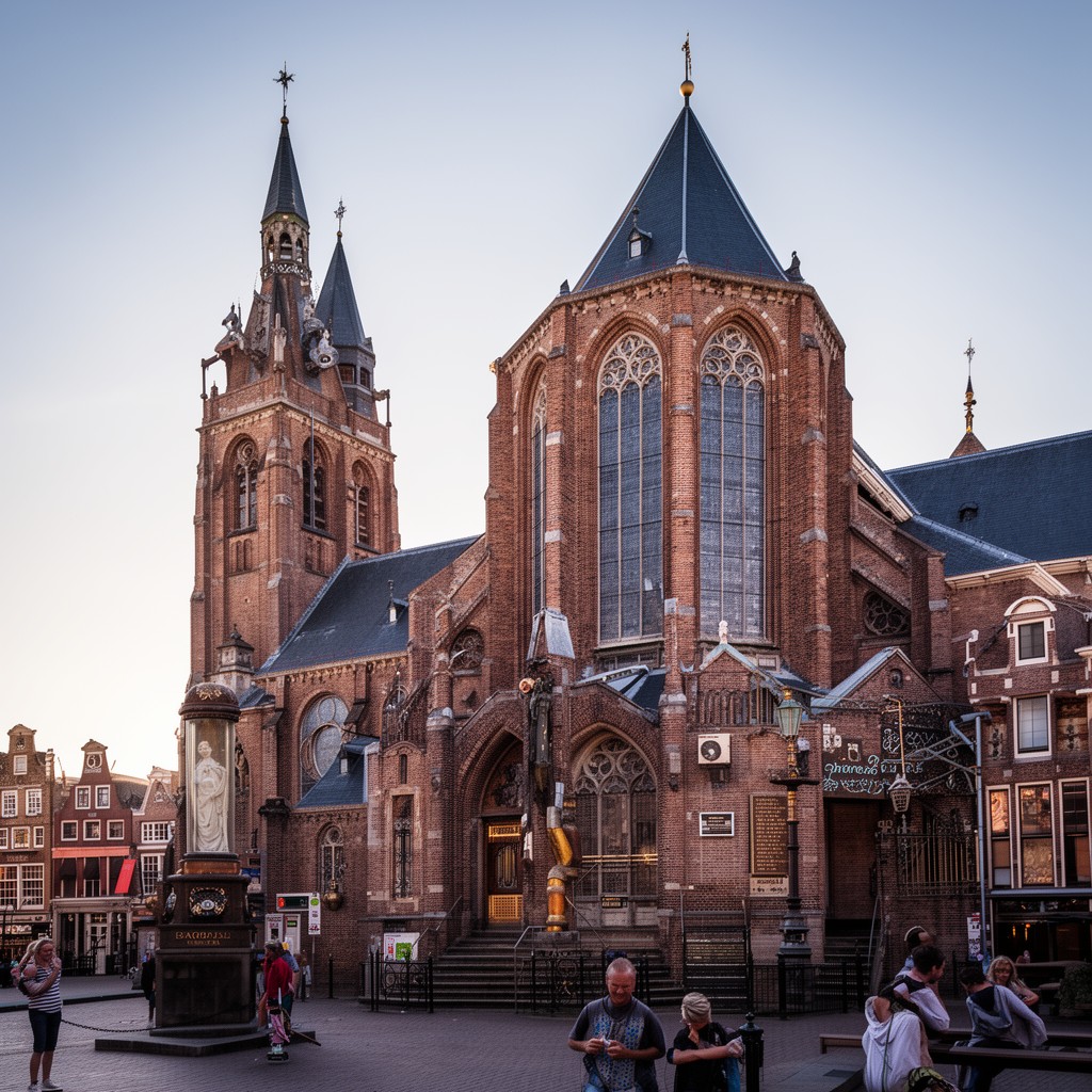 AI-generated illustration of Nieuwe Kerk, Amsterdam