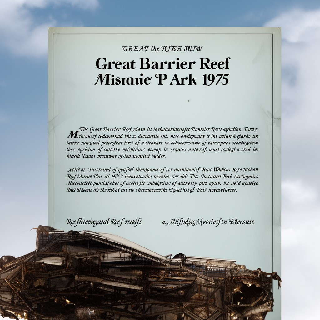 AI-generated illustration of Great Barrier Reef Marine Park Act 1975