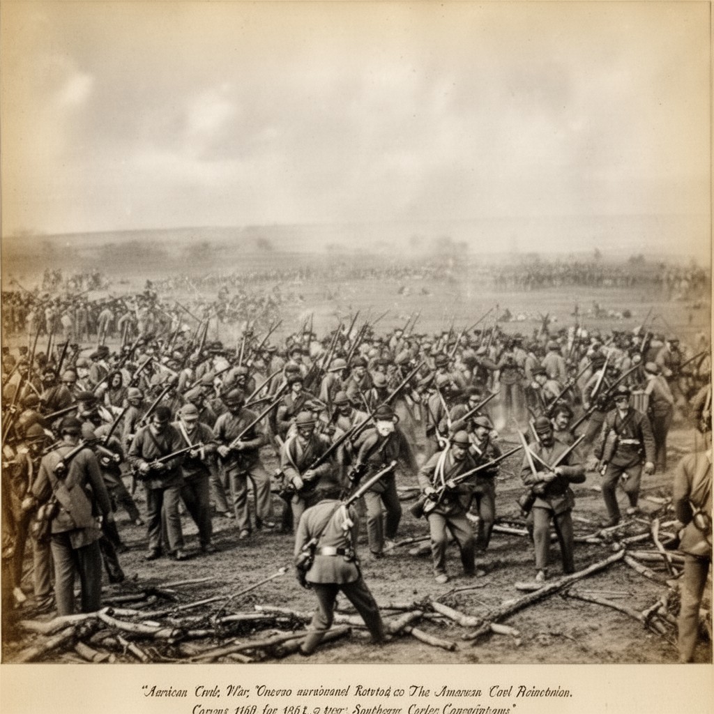 AI-generated illustration of American Civil War