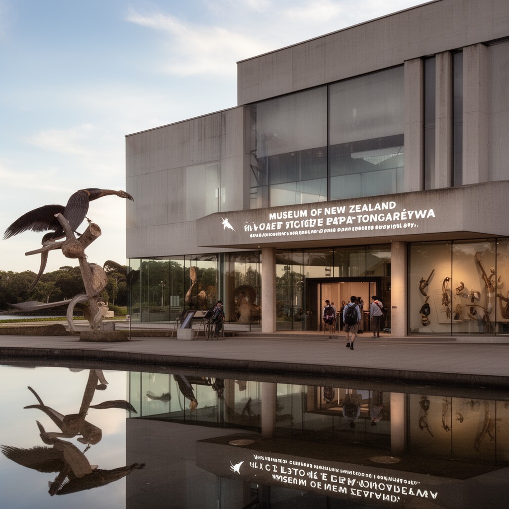 AI-generated illustration of Museum of New Zealand Te Papa Tongarewa