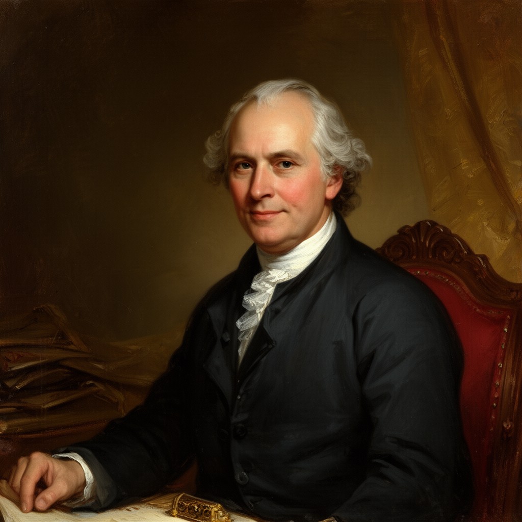 AI-generated illustration of Oliver Wolcott Sr.