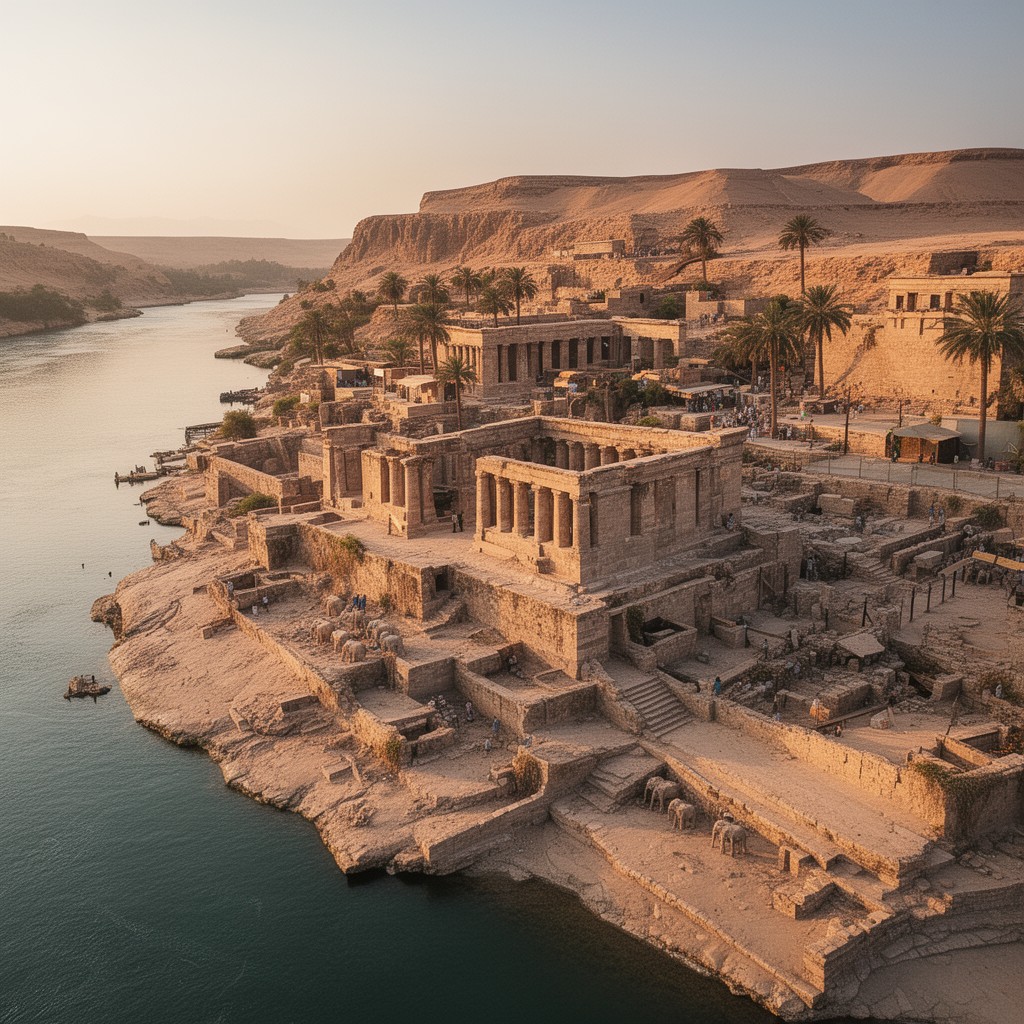 AI-generated illustration of Elephantine Island