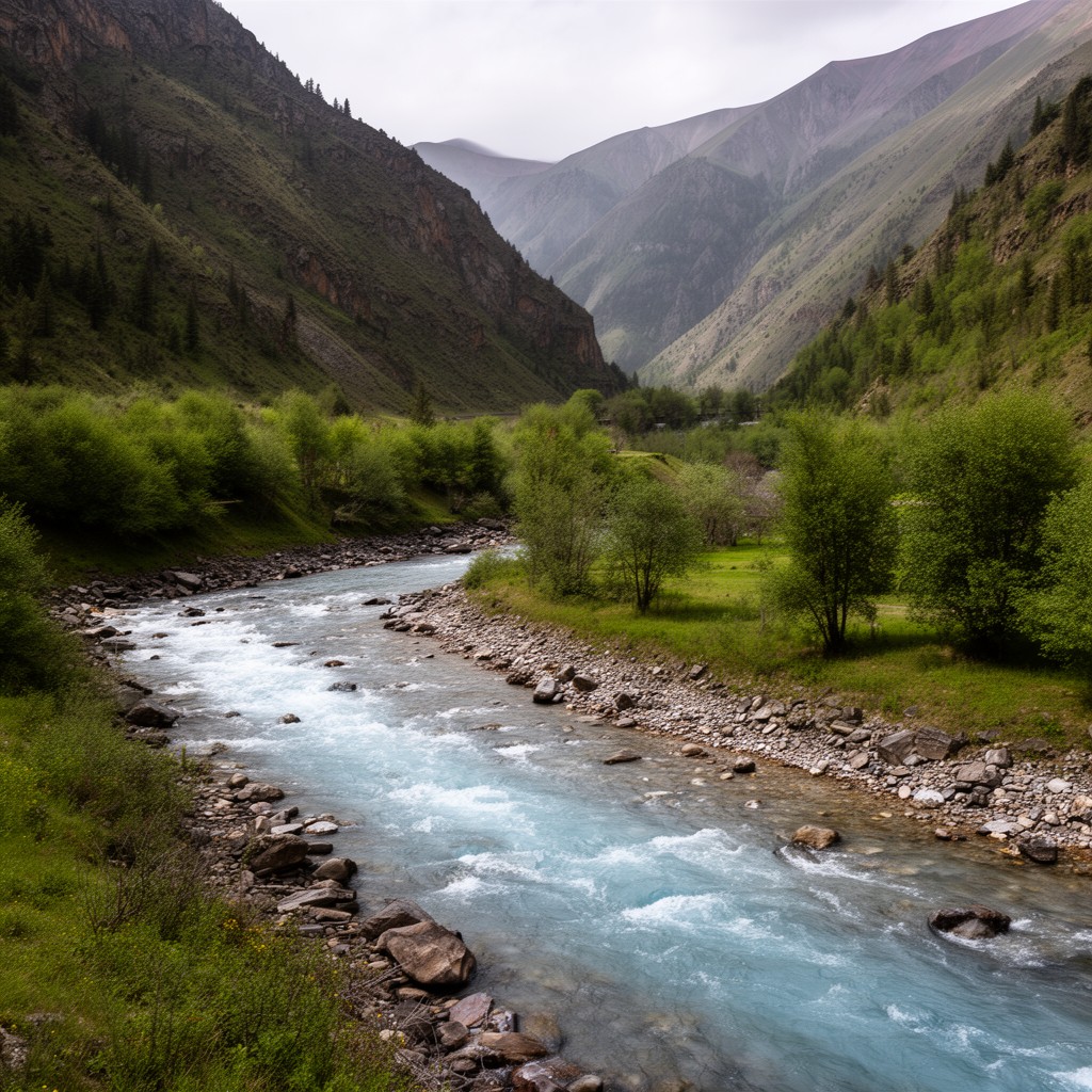 AI-generated illustration of Debed River