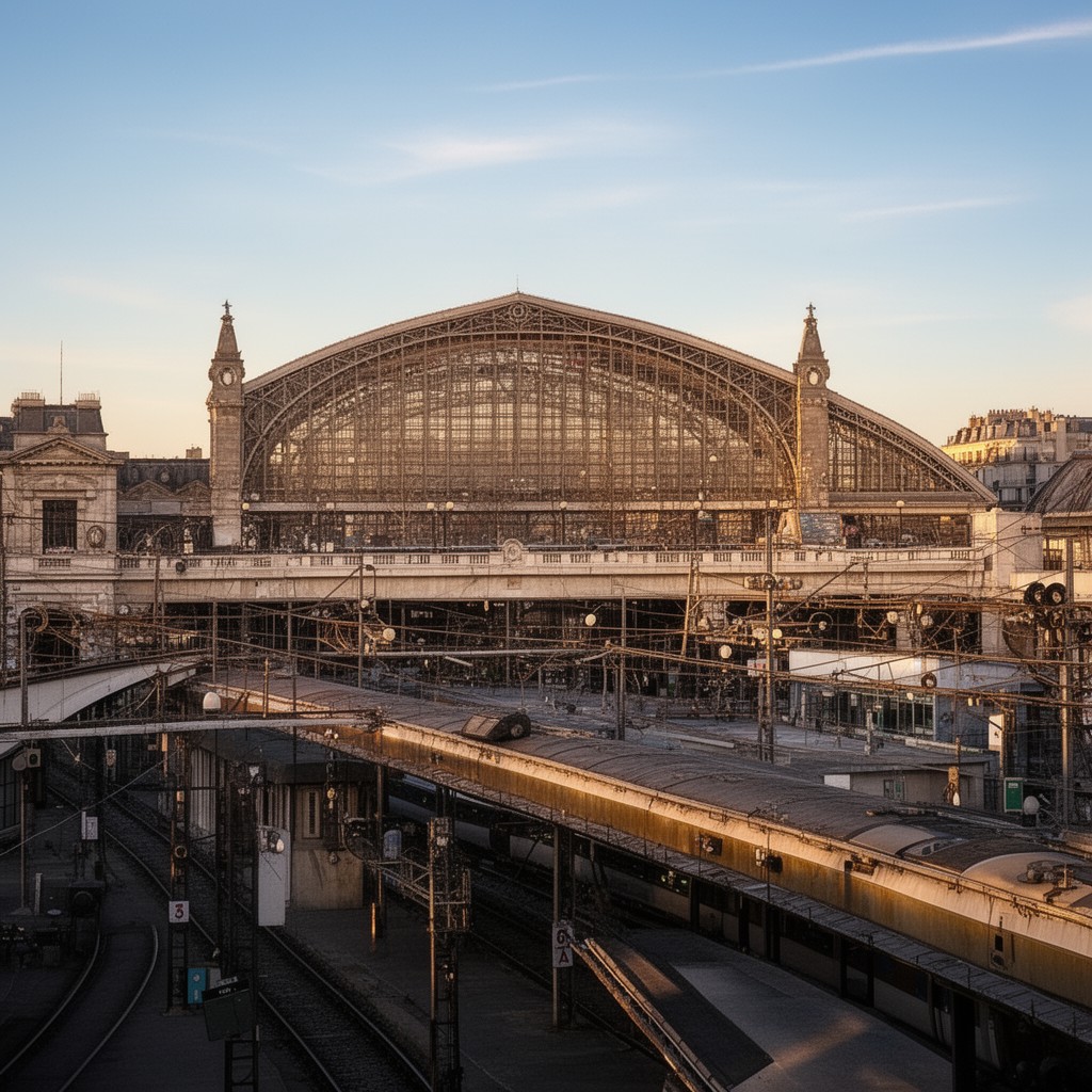 AI-generated illustration of Gare d’Austerlitz