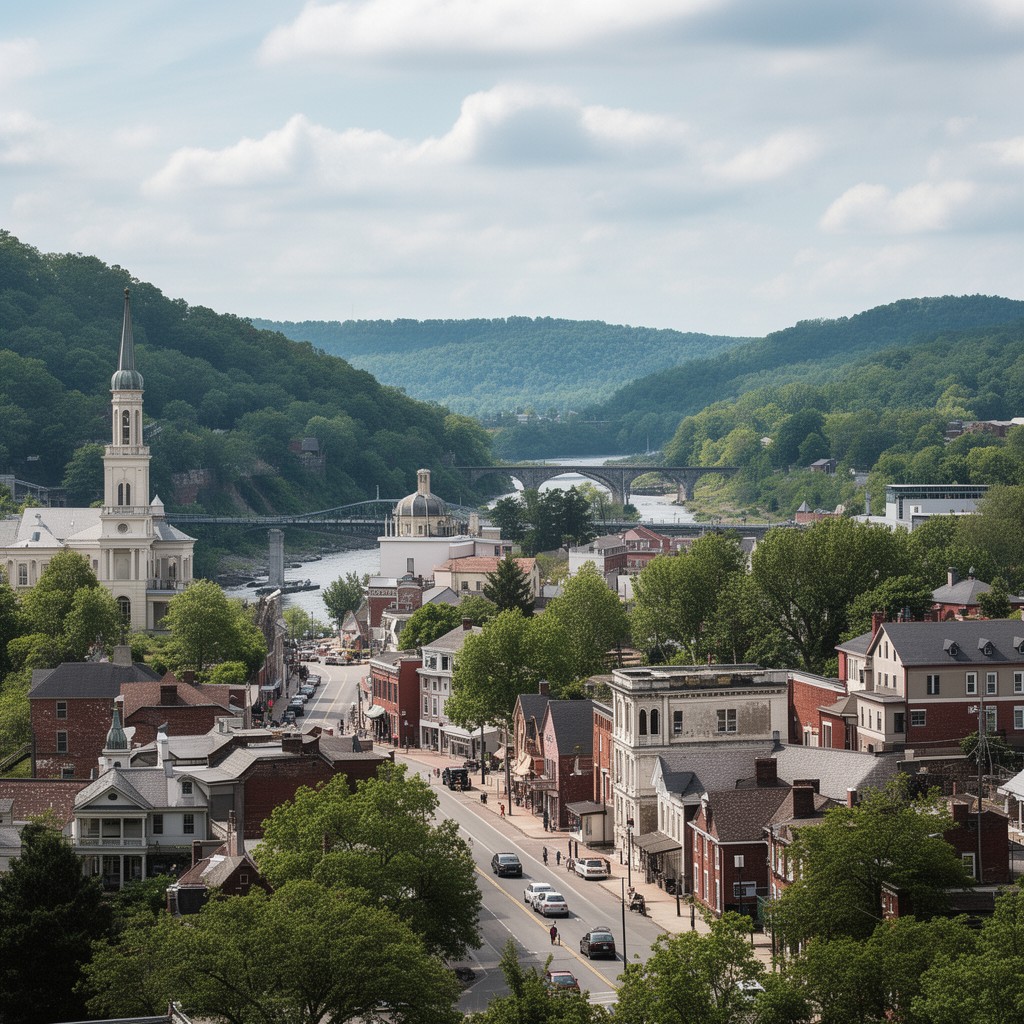 AI-generated illustration of Jefferson County, West Virginia