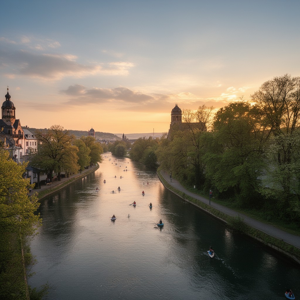 AI-generated illustration of Pegnitz River
