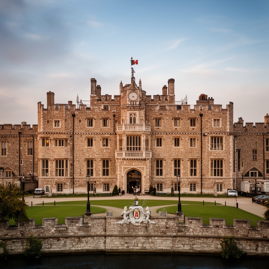 AI-generated illustration of St James's Palace, London