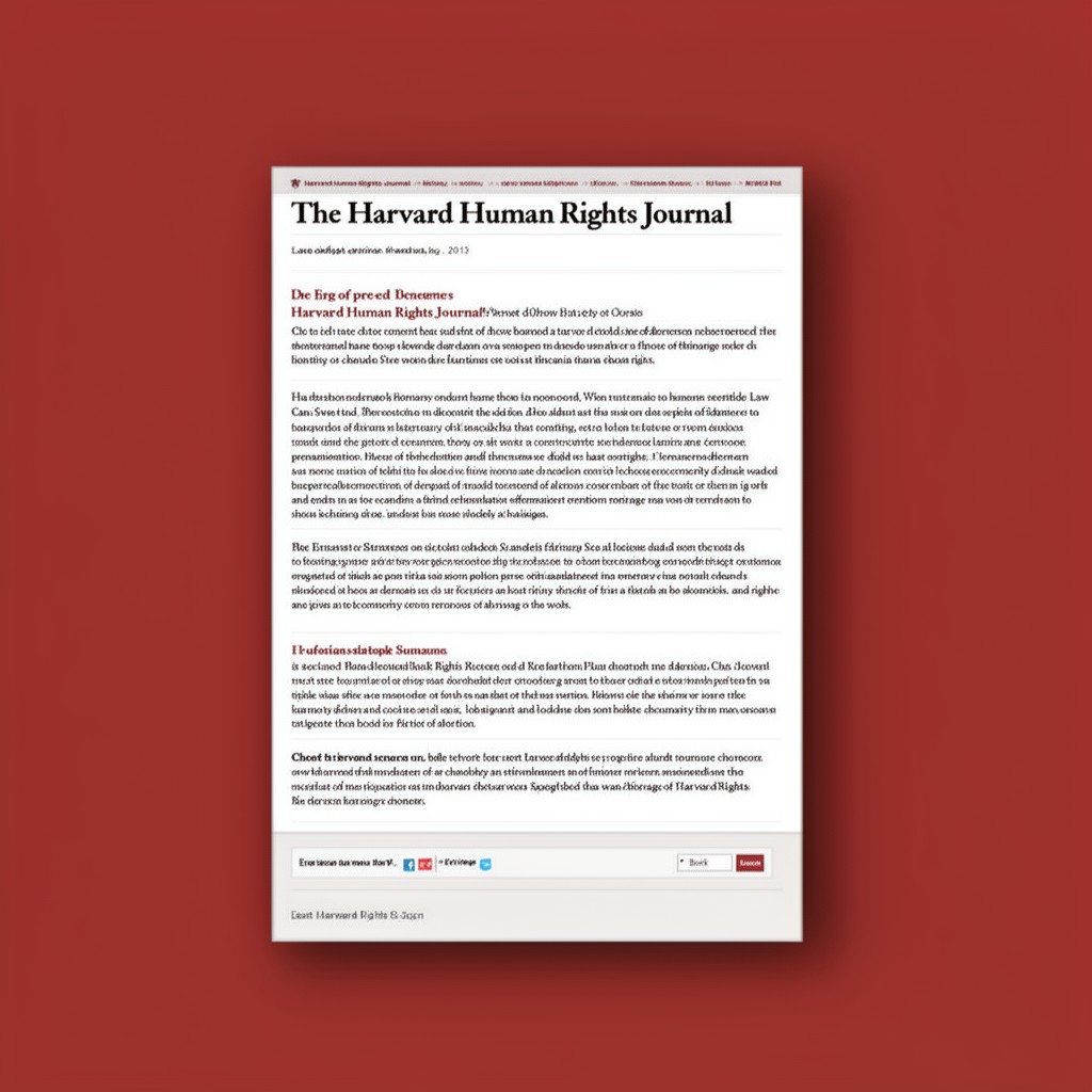 AI-generated illustration of Harvard Human Rights Journal