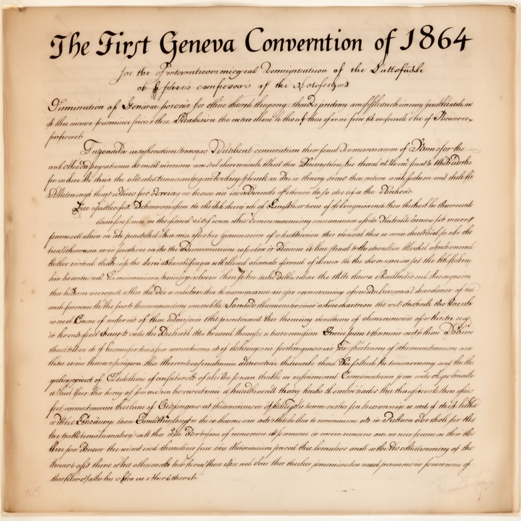 AI-generated illustration of First Geneva Convention of 1864
