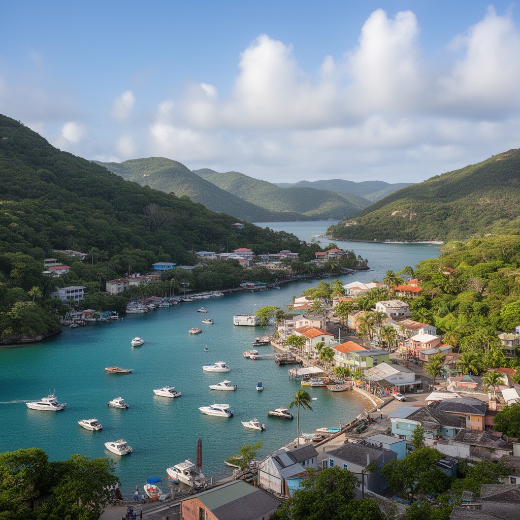 AI-generated illustration of Cruz Bay
