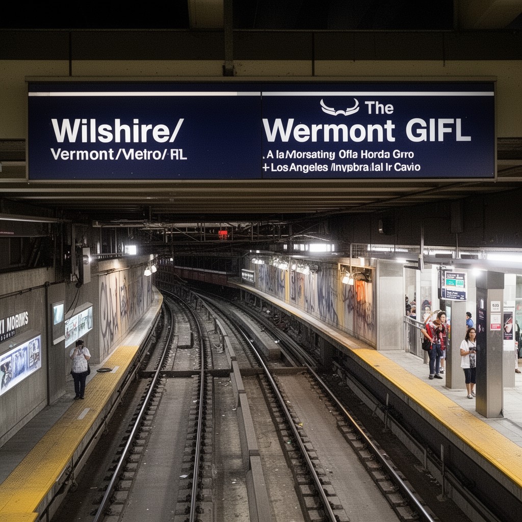 AI-generated illustration of Wilshire/Vermont station
