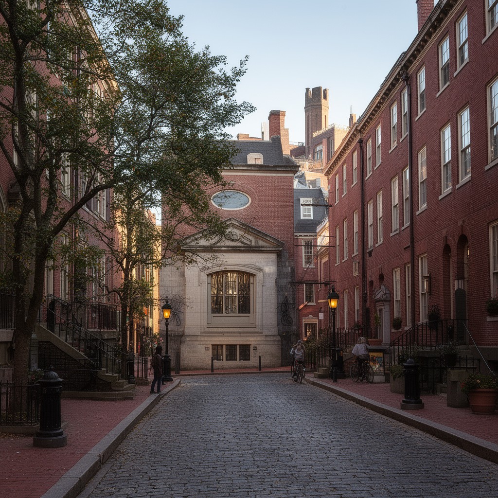 AI-generated illustration of High Street, New Haven, Connecticut