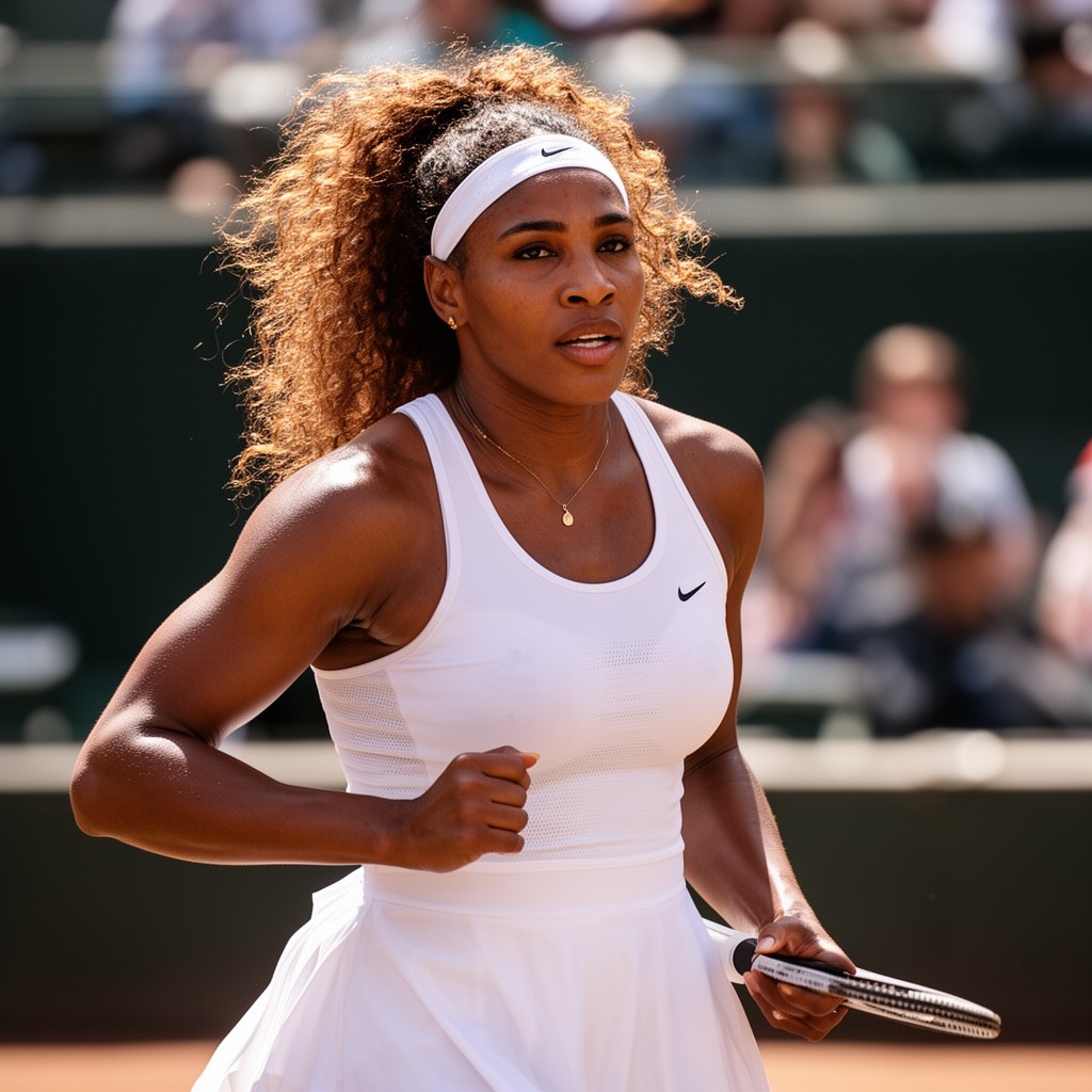 AI-generated illustration of Serena Williams