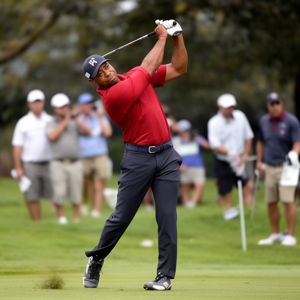 AI-generated illustration of Tiger Woods