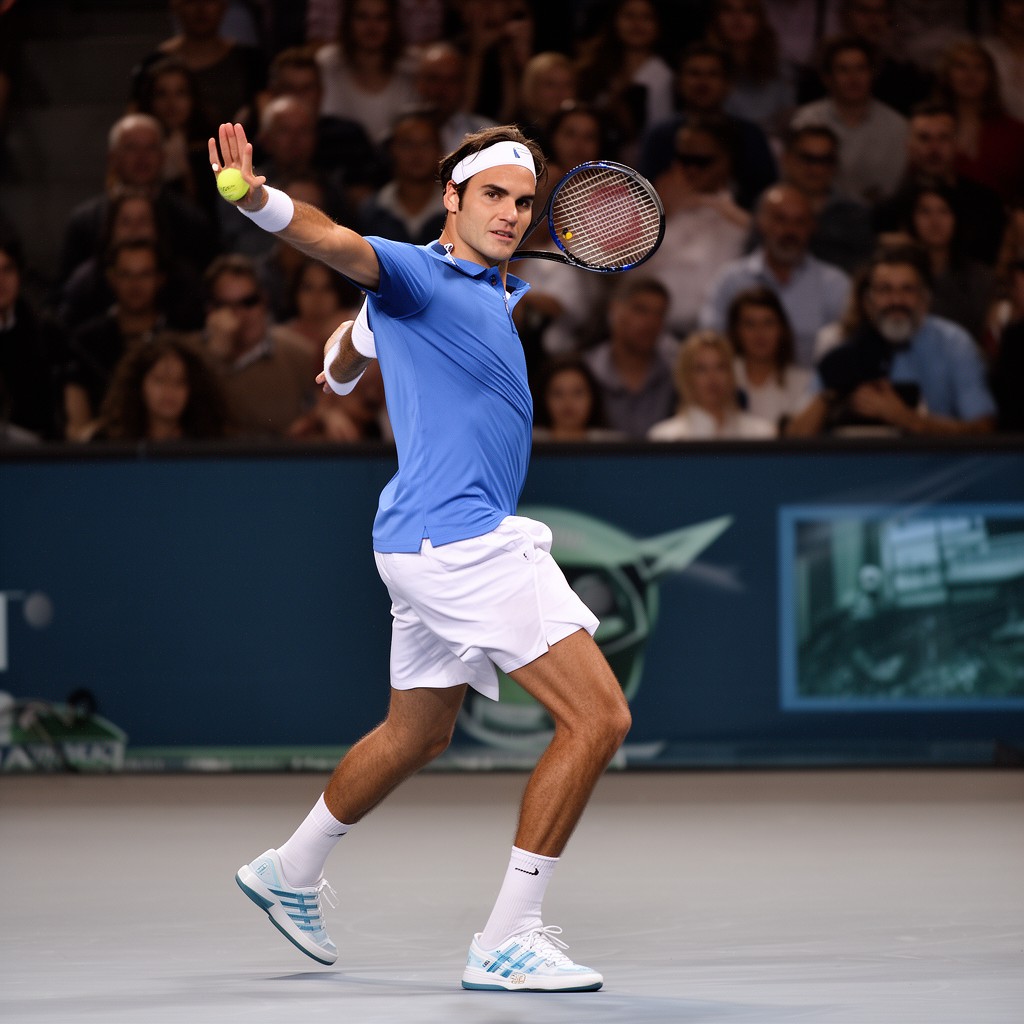 AI-generated illustration of Roger Federer