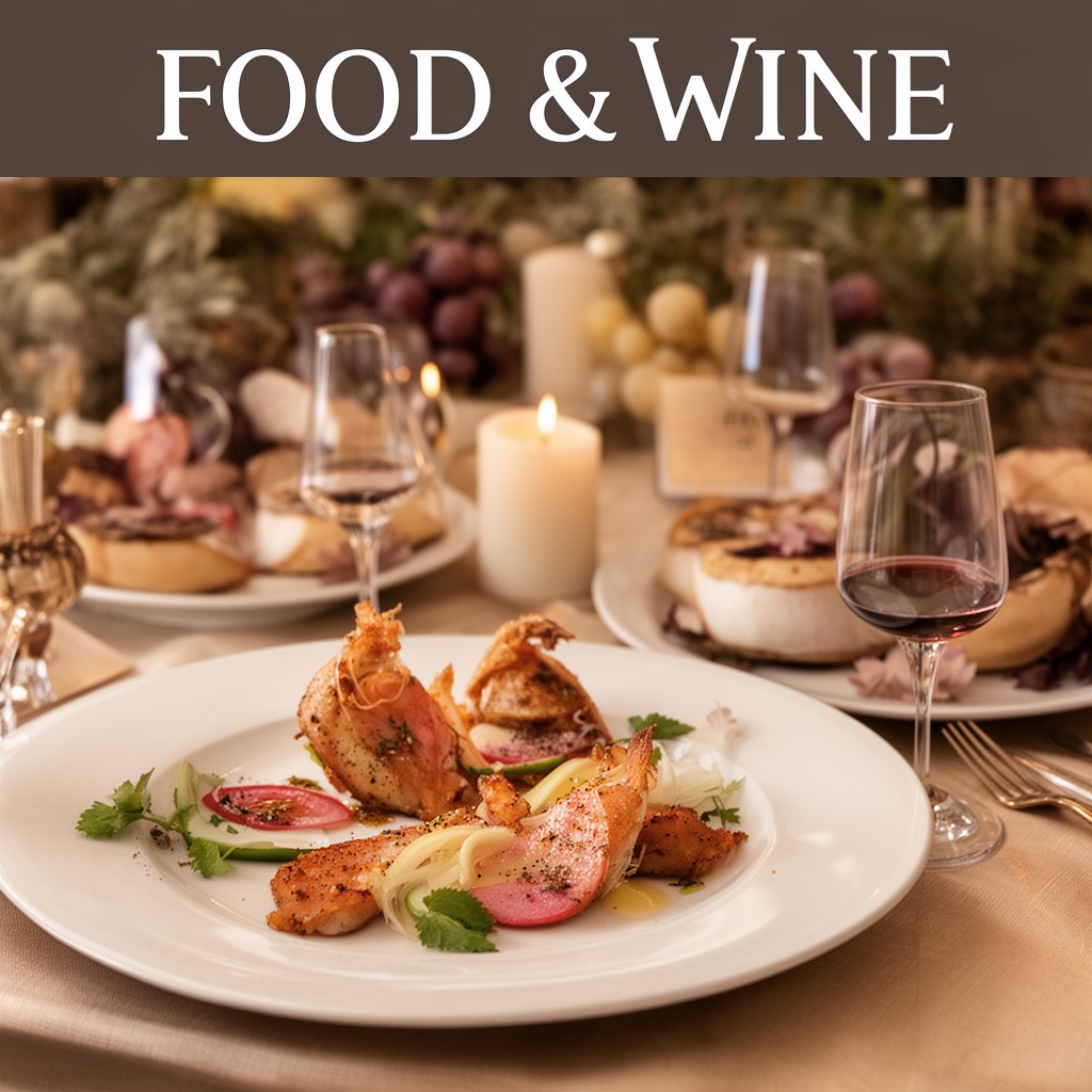 AI-generated illustration of Food & Wine