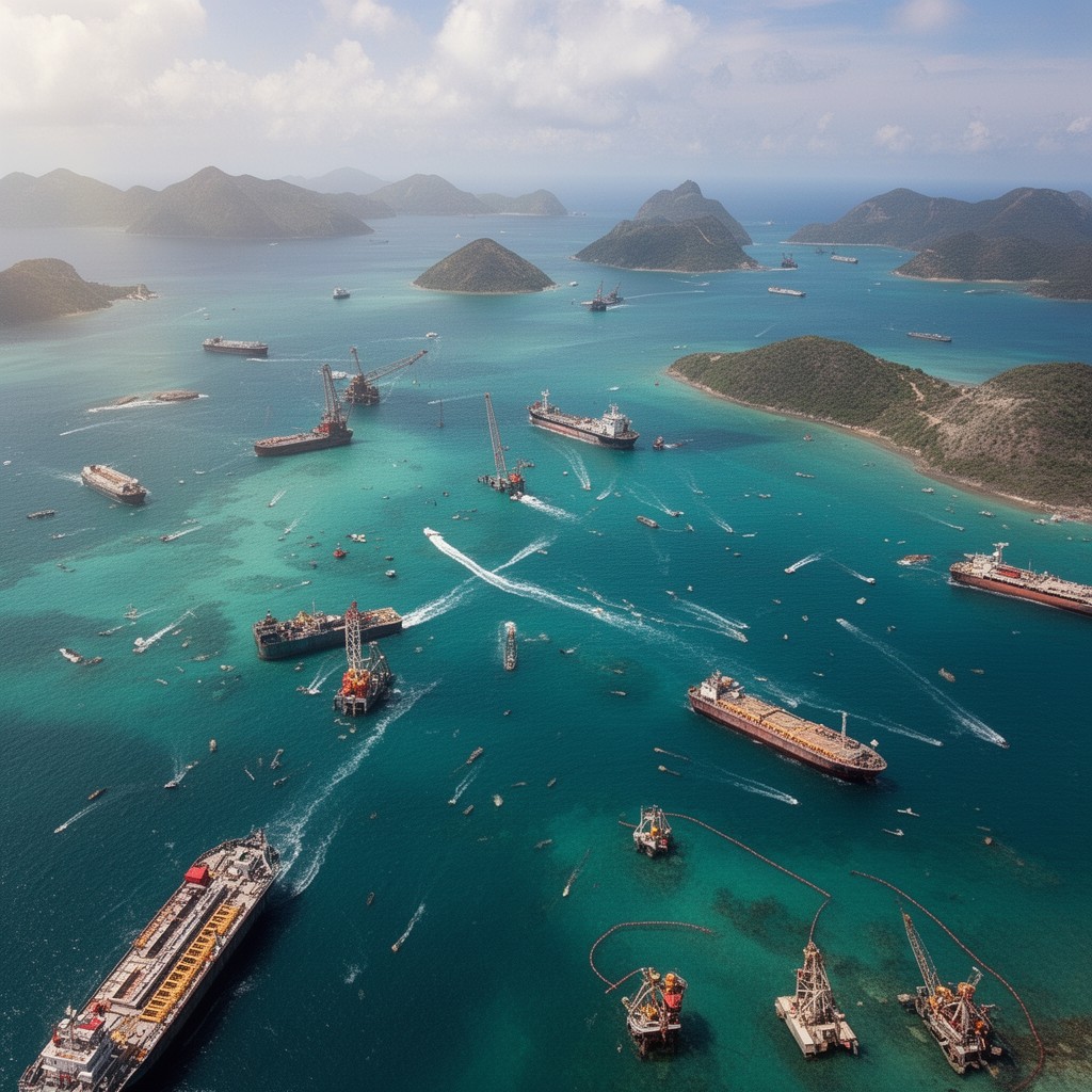 AI-generated illustration of South China Sea