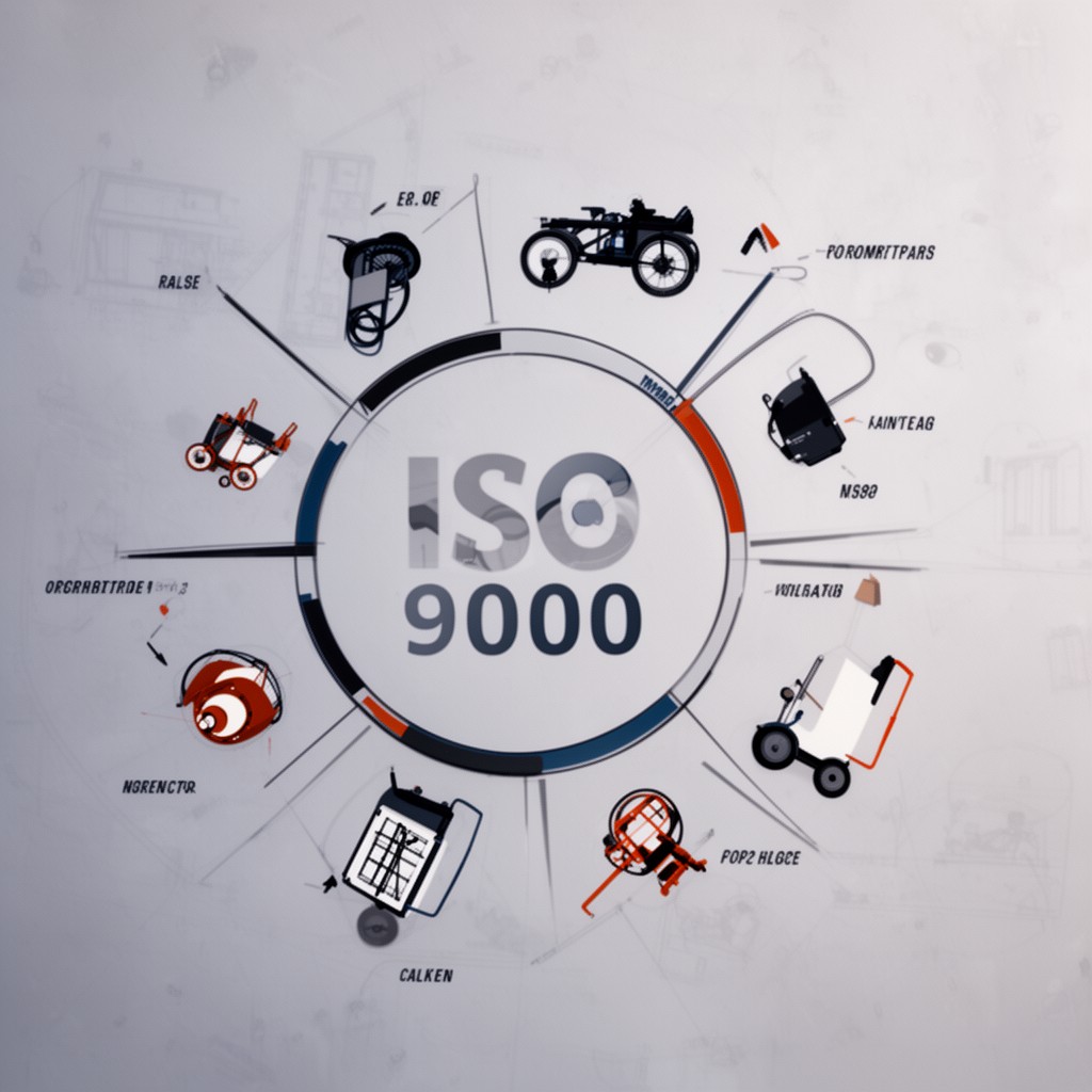 AI-generated illustration of ISO 9000 family