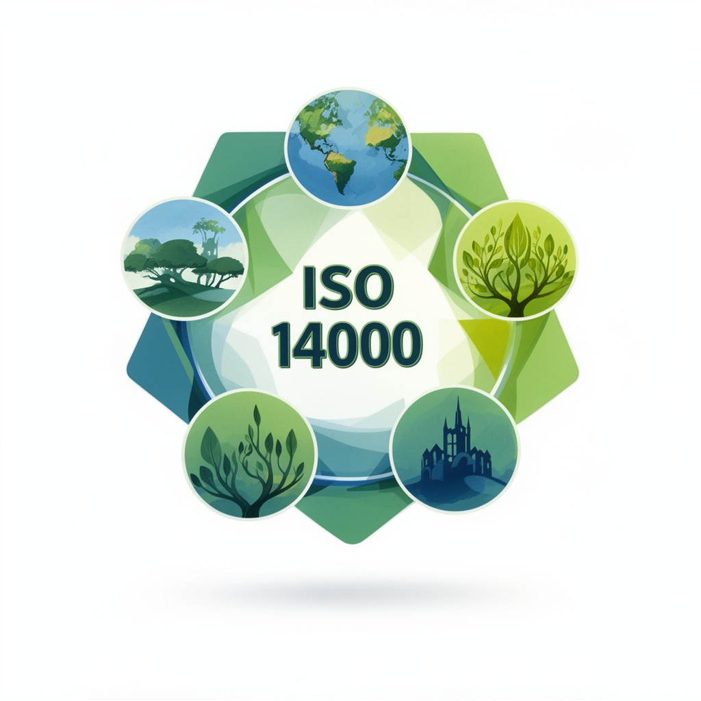 AI-generated illustration of ISO 14000 family