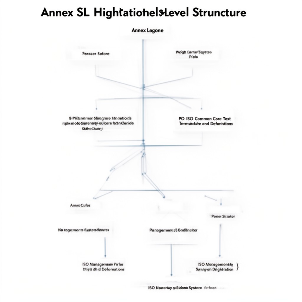 AI-generated illustration of Annex SL high-level structure for ISO management system standards