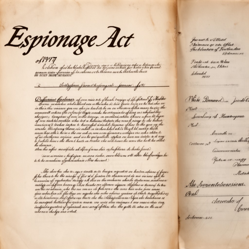 AI-generated illustration of Espionage Act of 1917