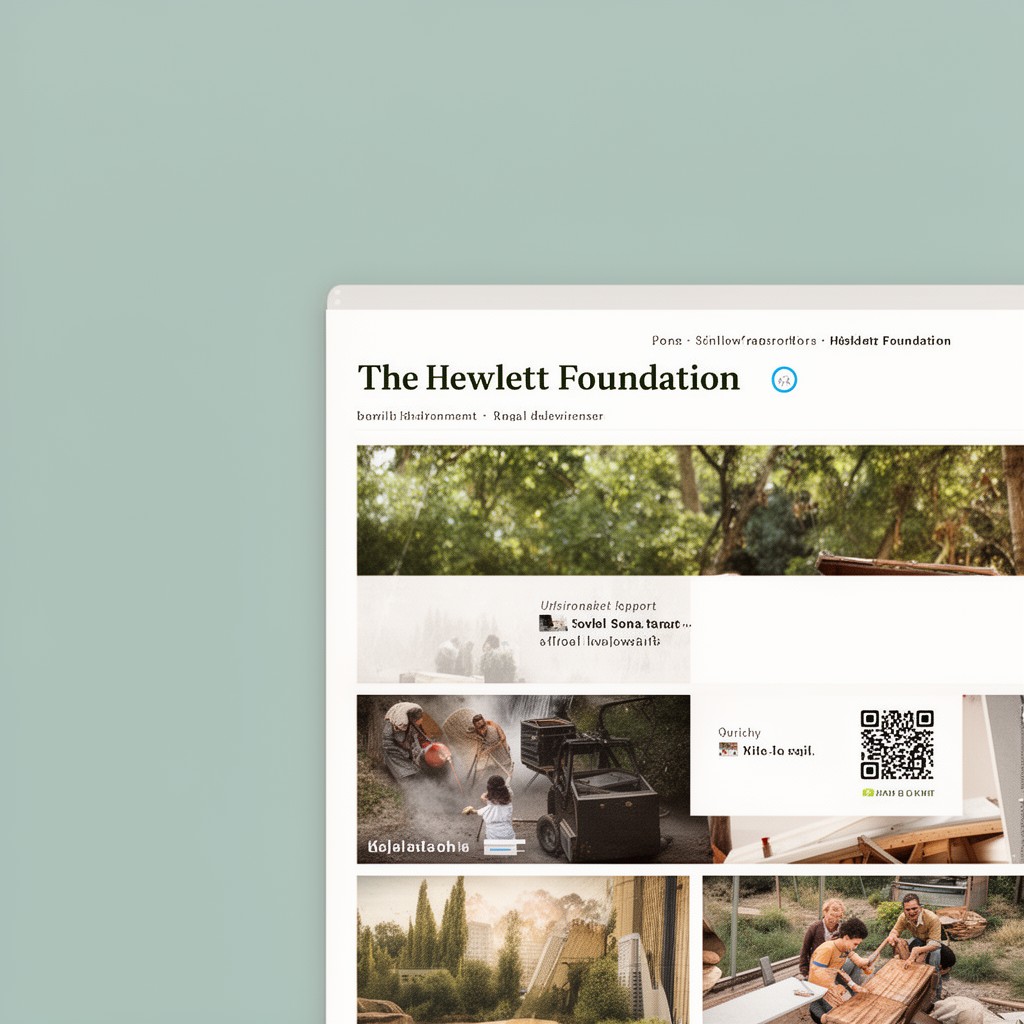 AI-generated illustration of Hewlett Foundation