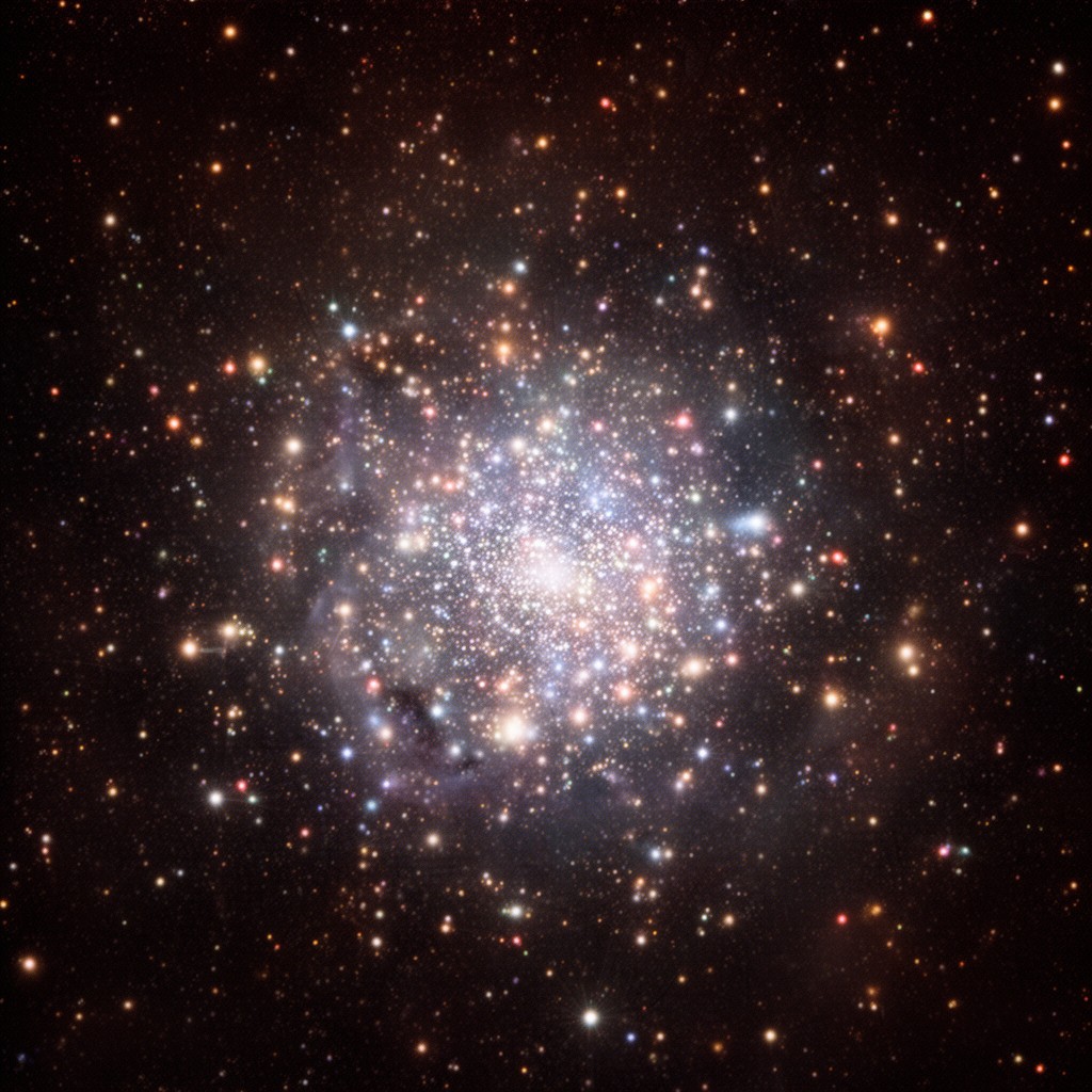 AI-generated illustration of Open cluster NGC 6530
